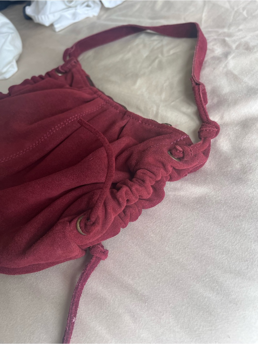 Free People Red Suede Shoulder Bag - Picture 4 of 8